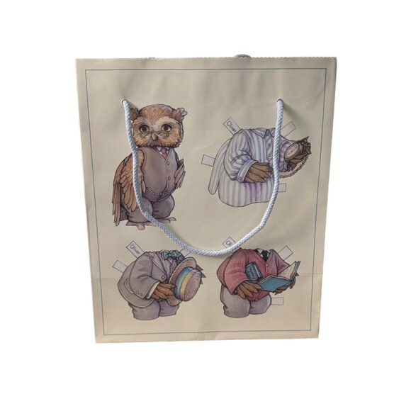 Vintage Set of 12 The Owl Family‎ Oliver & Olivia Gift Bags 9.5 X 8 - Picture 2 of 8